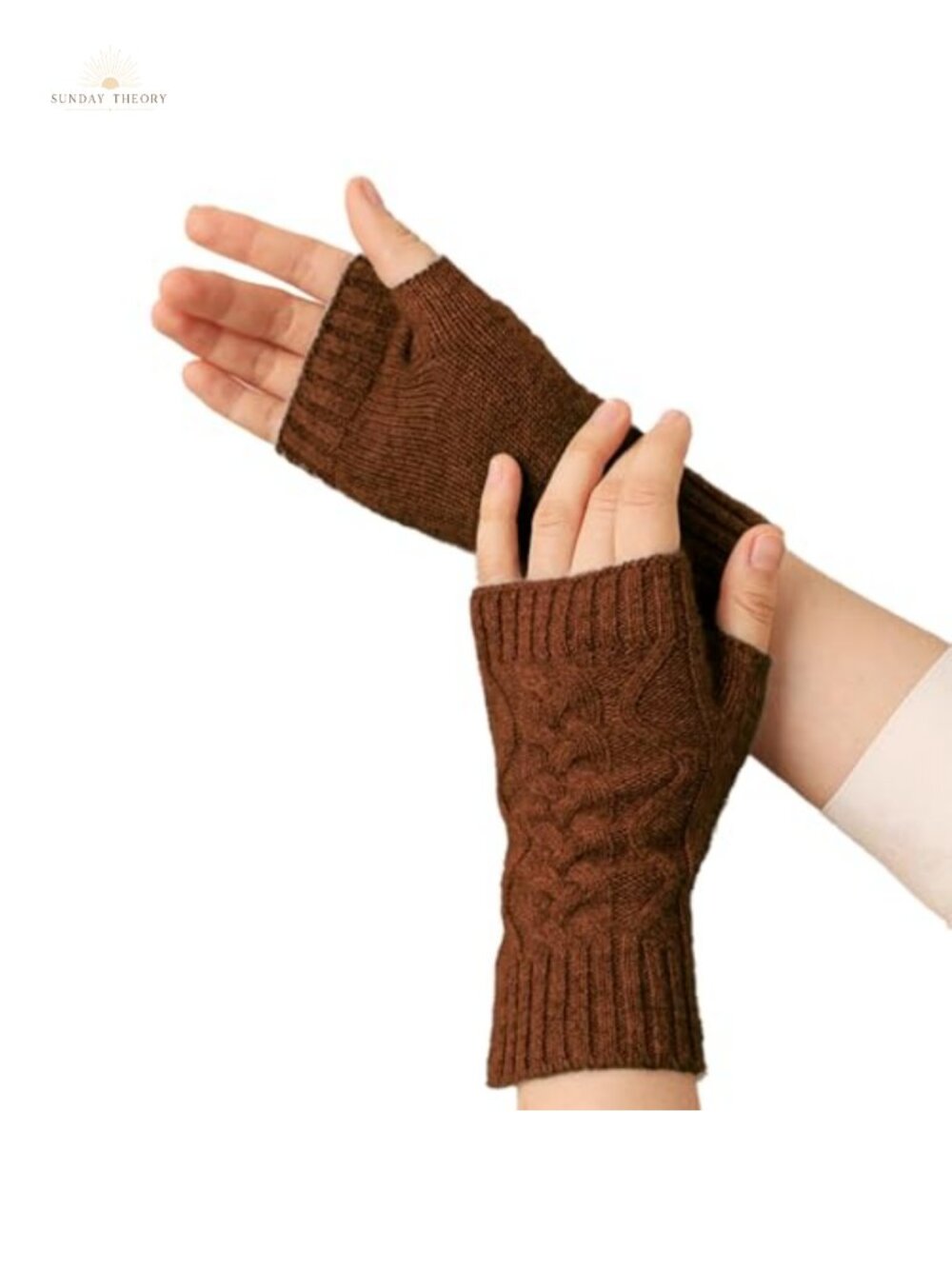 100% Cashmere Fingerless Gloves for Women, Knitted Winter Gloves, Touchscreen